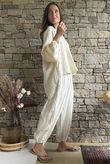 Annie Cushion Cotton Laurie Blouse Panna Cotta